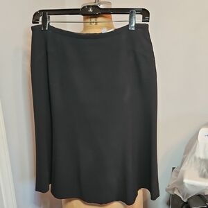 Ann Taylor Black Kick Flare Fully Lined Skirt